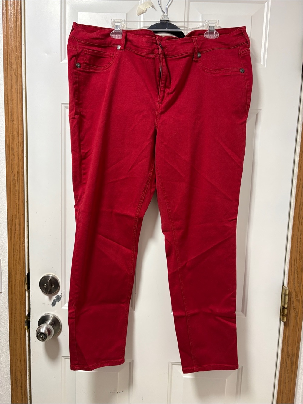 Maurices Bright Red Jeggings Jeans